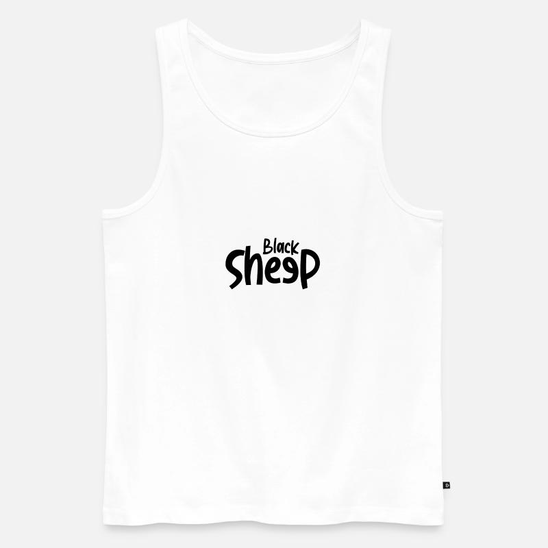 Black Sheep - Männer Premium Bio Tank Top - Weiß