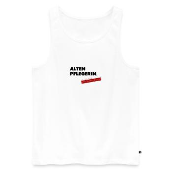Altenpflegerin systemrelevant - Männer Premium Bio Tank Top - Weiß - Vorne - Michal (187cm)