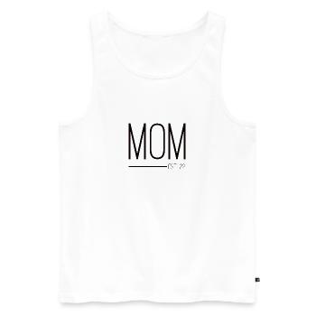 Mom established 22 black - Men's Premium Organic Tank Top - white - Front - Michal (187cm)
