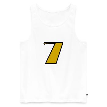 7. BIRTHDAY. HAPPY BIRTHDAY - Men's Premium Organic Tank Top - white - Front - AI Model Male 178 light (178cm)