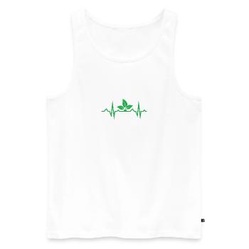 Vegan gift idea for vegans - Men's Premium Organic Tank Top - white - Front - AI Model Male 178 light (178cm)