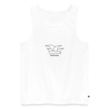 Verkleidet - Männer Premium Bio Tank Top - Weiß - Vorne - AI Model Male 178 light (178cm)