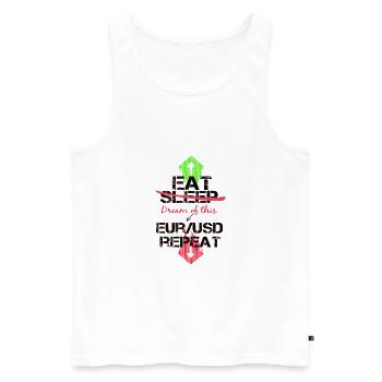 Forex Börse trader geschenk coole sprüche super - Männer Premium Bio Tank Top - Weiß - Vorne - Michal (187cm)