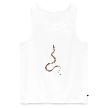 serpent - Débardeur bio Premium Homme - blanc - Devant - AI Model Male 178 light (178cm)