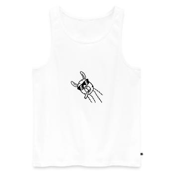 No drama llama alpaca - Men's Premium Organic Tank Top - white - Front - AI Model Male 178 light (178cm)
