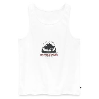 Wassersport - Männer Premium Bio Tank Top - Weiß - Vorne - Michal (187cm)