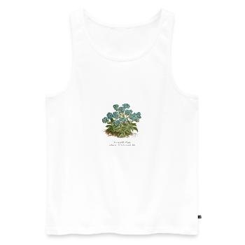 Forget Me Not Flower (Forget-me-not-not)Vintage - Men's Premium Organic Tank Top - white - Front - Michal (187cm)