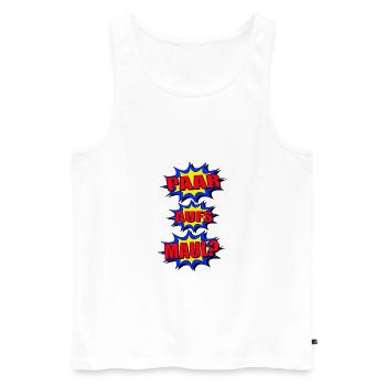 Paar aufs Maul? Comic - Männer Premium Bio Tank Top - Weiß - Vorne - AI Model Male 178 light (178cm)