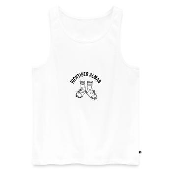 Richtiger Alman - Männer Premium Bio Tank Top - Weiß - Vorne - Michal (187cm)