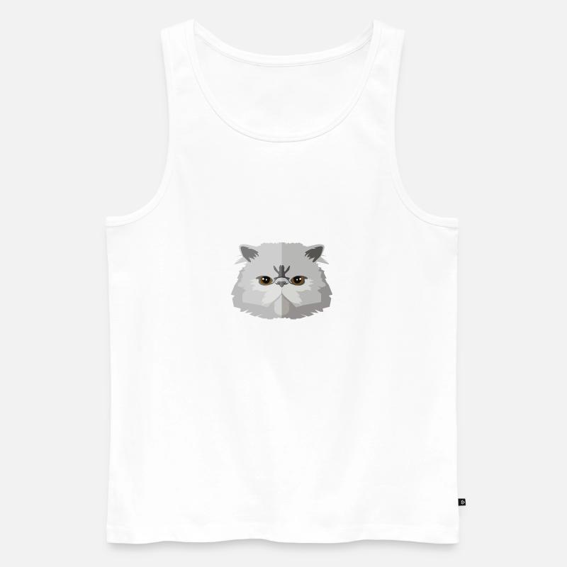 Katze - Männer Premium Bio Tank Top - Weiß