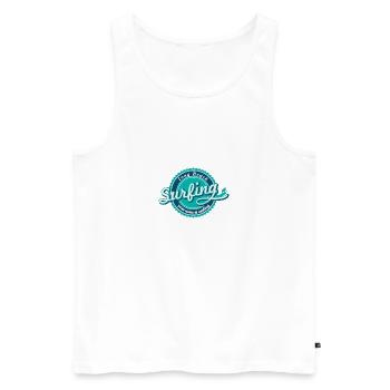 Wassersport - Männer Premium Bio Tank Top - Weiß - Vorne - Michal (187cm)