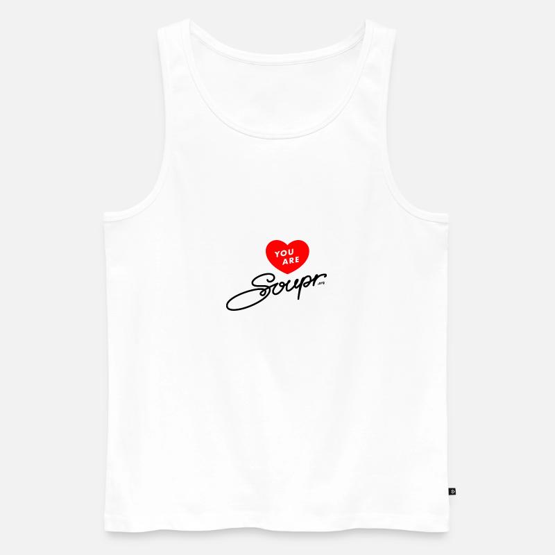 Du bist Soupr (Herz) - Männer Premium Bio Tank Top - Weiß
