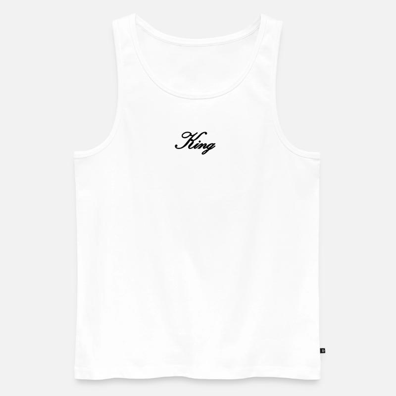 King - Männer Premium Bio Tank Top - Weiß