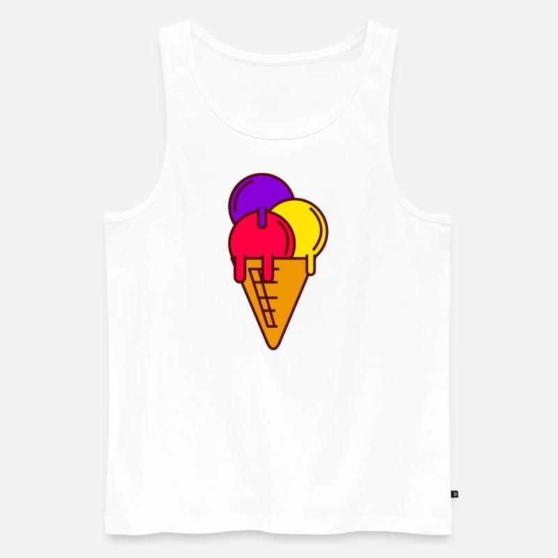 Eiscreme - Männer Premium Bio Tank Top - Weiß