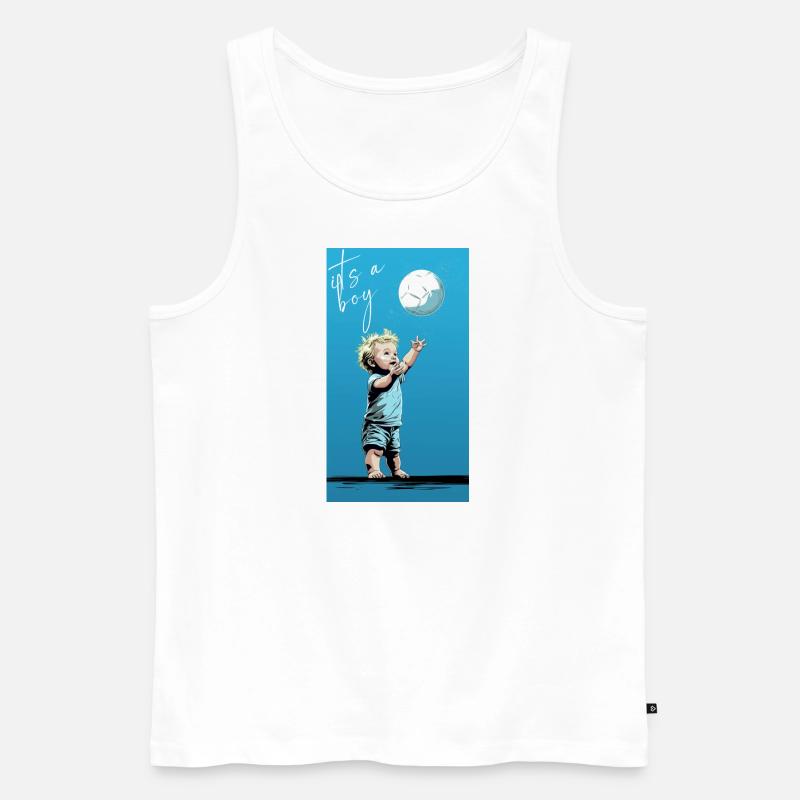 Its a boy - Männer Premium Bio Tank Top - Weiß