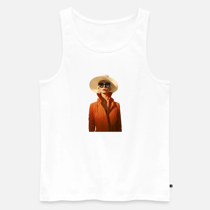 Spy and Mighty - Männer Premium Bio Tank Top - Weiß
