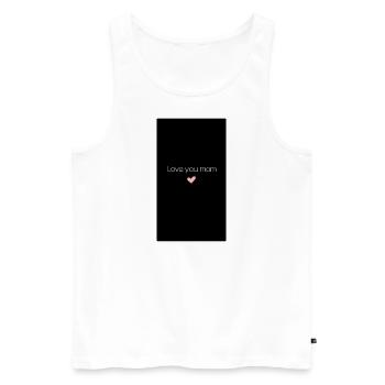 Je t’aime maman - Débardeur bio Premium Homme - blanc - Devant - Michal (187cm)
