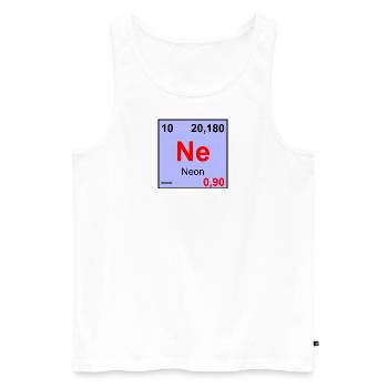 10 Neon - Männer Premium Bio Tank Top - Weiß - Vorne - Michal (187cm)