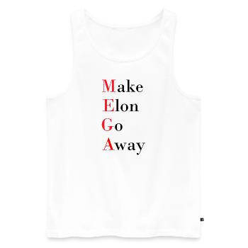 MEGA - Männer Premium Bio Tank Top - Weiß - Vorne - Michal (187cm)