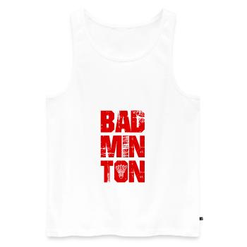 Badminton Sports - Débardeur bio Premium Homme - blanc - Devant - AI Model Male 178 light (178cm)