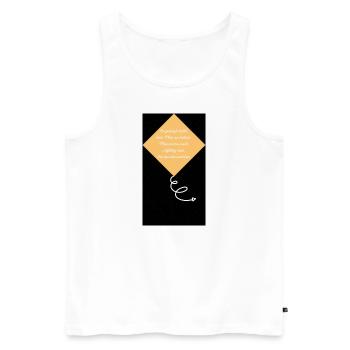 Ein T-Shirt ohne Plan. - Männer Premium Bio Tank Top - Weiß - Vorne - Michal (187cm)