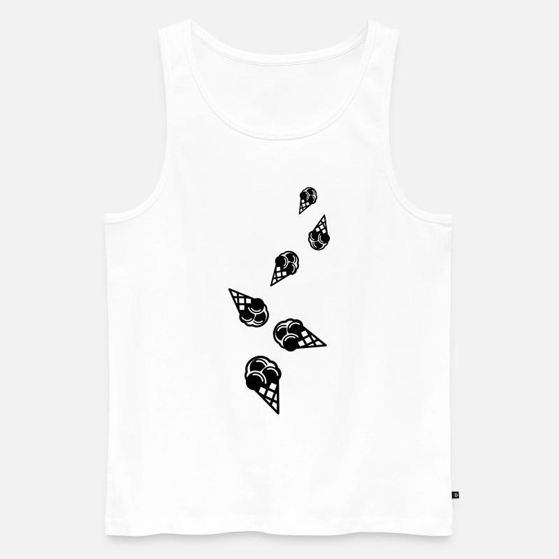 Eis Icon Symbol - Männer Premium Bio Tank Top - Weiß