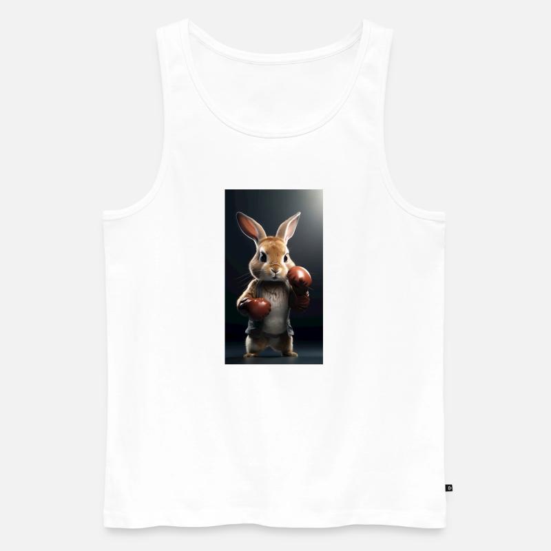 Boxen - Männer Premium Bio Tank Top - Weiß