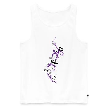 Tribal with Symbols of love - Men's Premium Organic Tank Top - white - Front - AI Model Male 178 light (178cm)