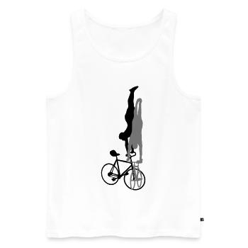 Artistic cycling, artistic cycling, indoor cycling - Men's Premium Organic Tank Top - white - Front - AI Model Male 178 light (178cm)