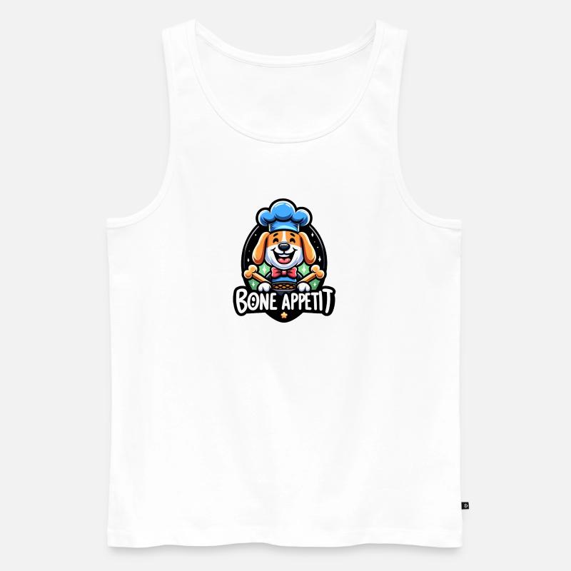 Bone Appetit - Männer Premium Bio Tank Top - Weiß