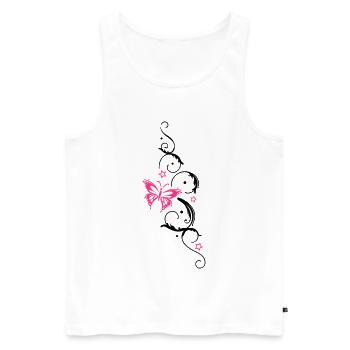 Papillon Ornement Tribal Design - Débardeur bio Premium Homme - blanc - Devant - AI Model Male 178 light (178cm)