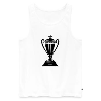 Coupe du Trophée de la Victoire - Débardeur bio Premium Homme - blanc - Devant - Michal (187cm)