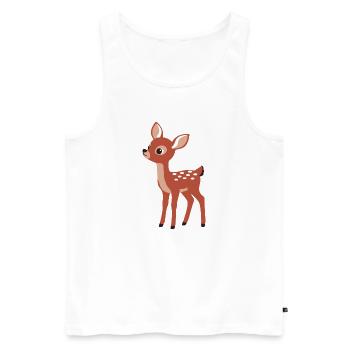 Style minimaliste curieux et curieux - Débardeur bio Premium Homme - blanc - Devant - Michal (187cm)