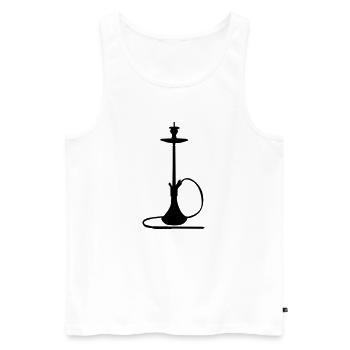 Shisha Silhouette - Men's Premium Organic Tank Top - white - Front - AI Model Male 178 light (178cm)