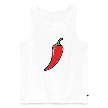 Chili Pepper Hot Comic - Men's Premium Organic Tank Top - white - Front - AI Model Male 178 light (178cm)