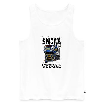 1477_i_dont_snore-M_TRUCK - Männer Premium Bio Tank Top - Weiß - Vorne - Michal (187cm)