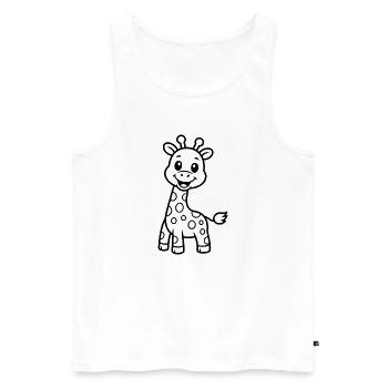 Cute Giraffe Kids Animal Motif - Men's Premium Organic Tank Top - white - Front - Michal (187cm)