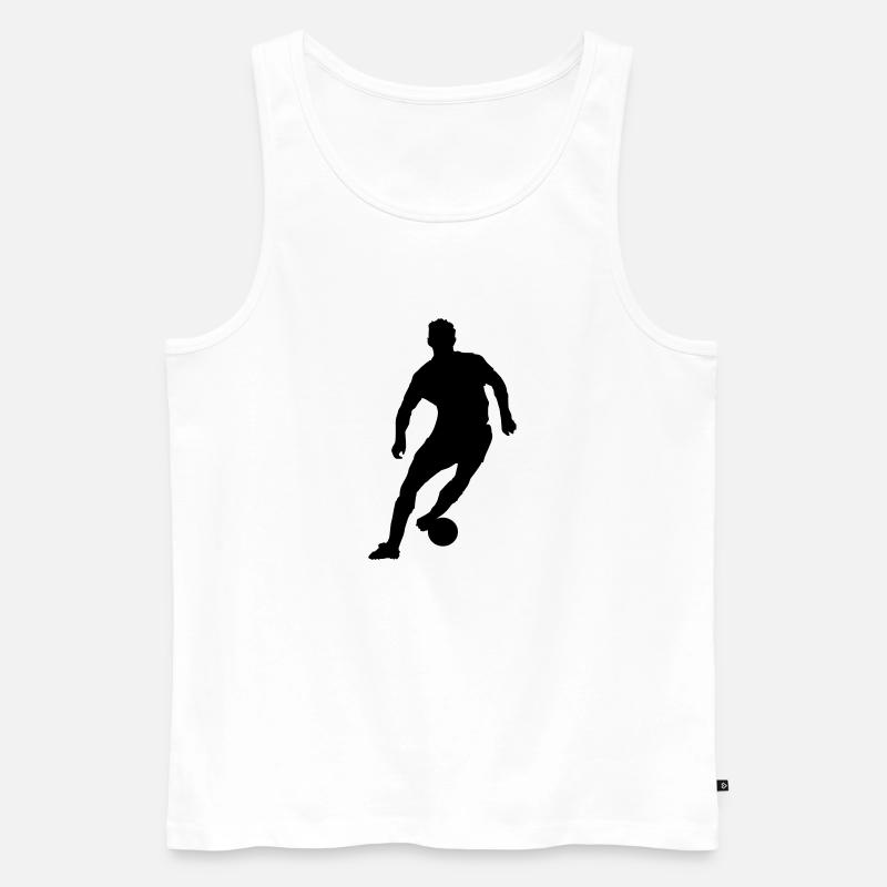 Fußball - Männer Premium Bio Tank Top - Weiß