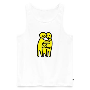 Famille Hug - Débardeur bio Premium Homme - blanc - Devant - Michal (187cm)
