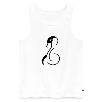 Cobra - Débardeur bio Premium Homme - blanc - Devant - AI Model Male 178 light (178cm)