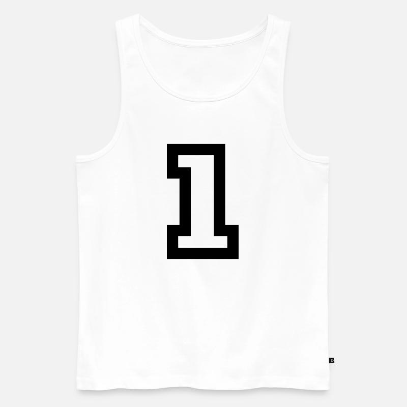 1 - Männer Premium Bio Tank Top - Weiß