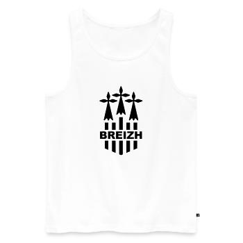 Breizh logo 2 - Men's Premium Organic Tank Top - white - Front - AI Model Male 178 light (178cm)