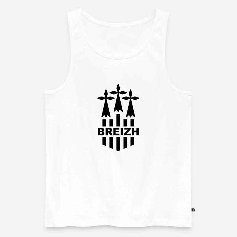 Breizh logo 2 - Männer Premium Bio Tank Top - Weiß