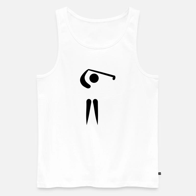 Golf - Männer Premium Bio Tank Top - Weiß