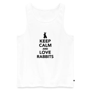 Kaninchen - Männer Premium Bio Tank Top - Weiß - Vorne - Michal (187cm)