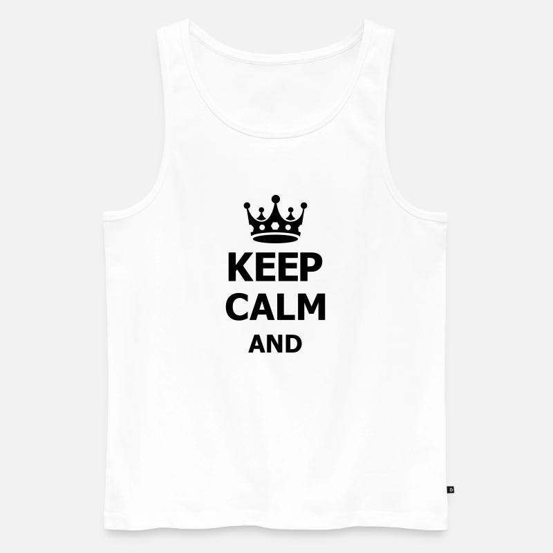 keep calm - Männer Premium Bio Tank Top - Weiß