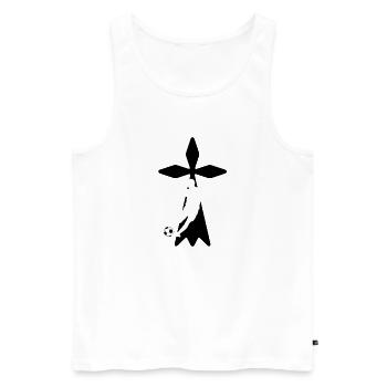 football bretagne - Débardeur bio Premium Homme - blanc - Devant - Michal (187cm)