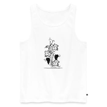 Wine vine night moon - Men's Premium Organic Tank Top - white - Front - AI Model Male 178 light (178cm)
