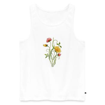 Fleur - Débardeur bio Premium Homme - blanc - Devant - Michal (187cm)