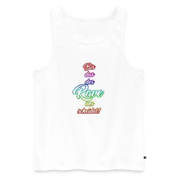 Bis das der Rave uns scheidet! - Männer Premium Bio Tank Top - Weiß - Vorne - Michal (187cm)